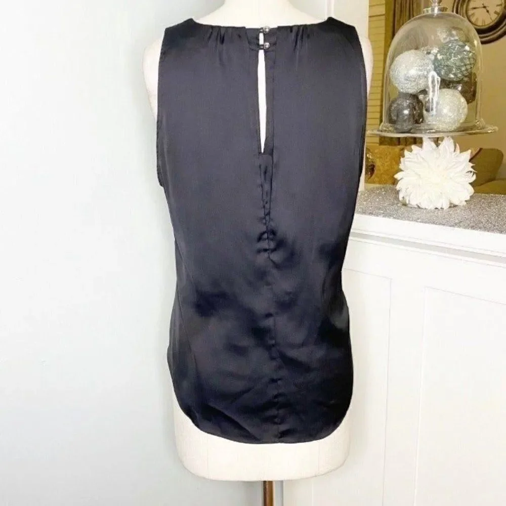 White House Black Market Drape Front Blouse XS - Picture 5 of 8